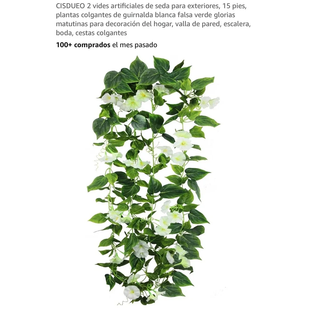 CISDUEO 2 Pack Artificial Silk Morning Glory Garland lower
